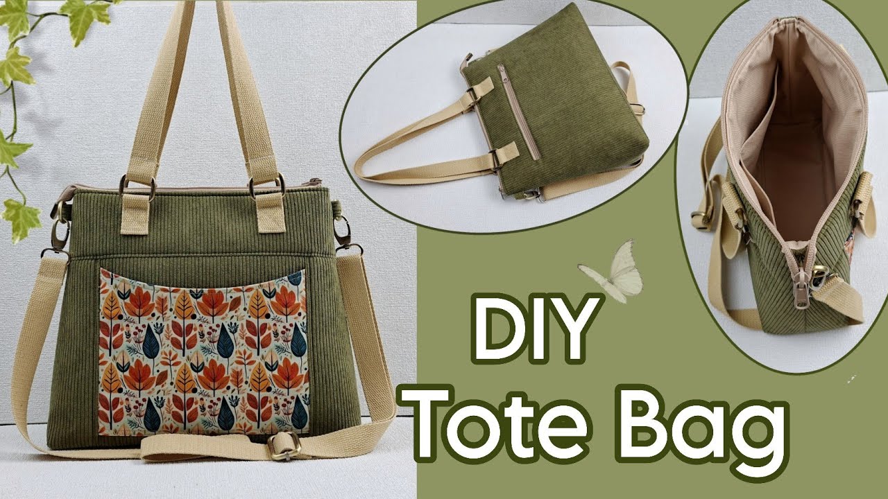 DIY Cara Membuat Tas/Tote Bag Tutorial & Pattern