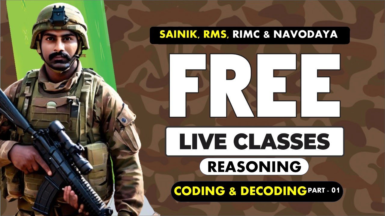 FREE LIVE CLASS FOR SAINIK, RMS, NAVODYA AND RIMC | REASONING CLASS 01 #LIVE #reasoning