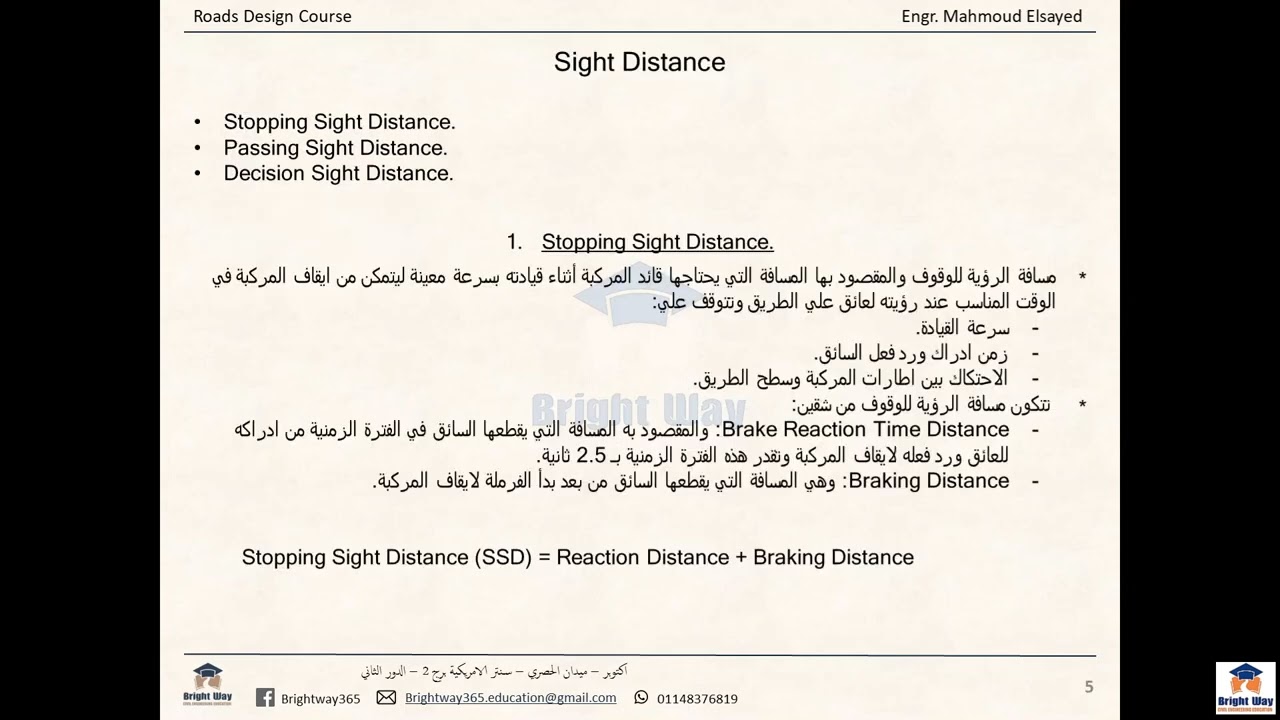 Stopping Sight Distance