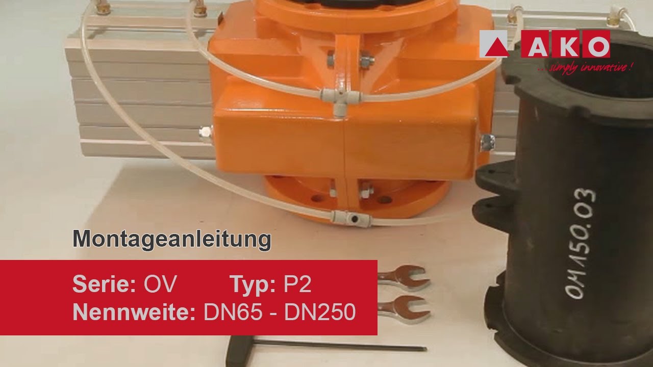 Reparaturanleitung von AKO Schlauchquetschventil (mechanisch), Serie OV, Typ P2, DN65 - DN250