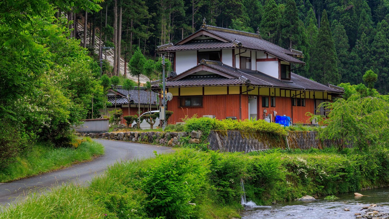 Afternoon Walk through Quiet Village in Miyama-cho Mountains | Kyoto, Japan 4K Ambiance