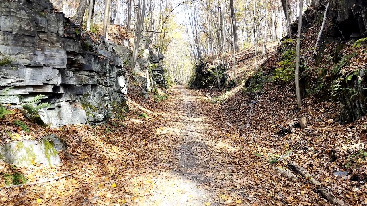 Biking the Sussex Branch Rail Trail in New Jersey During Fall