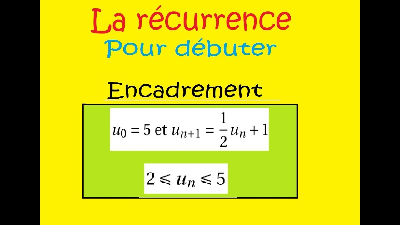 Terminale S-Apprendre à faire des récurrences SIMPLES (1) -   ex16-Encadrement