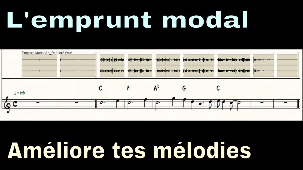 Cours d'harmonie - l'emprunt modal pour harmoniser une chanson
