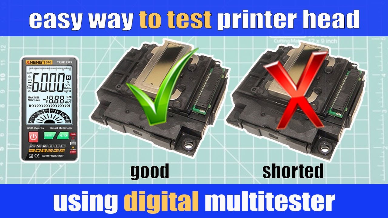 how to test printhead if good or shorted by multitester #epson
