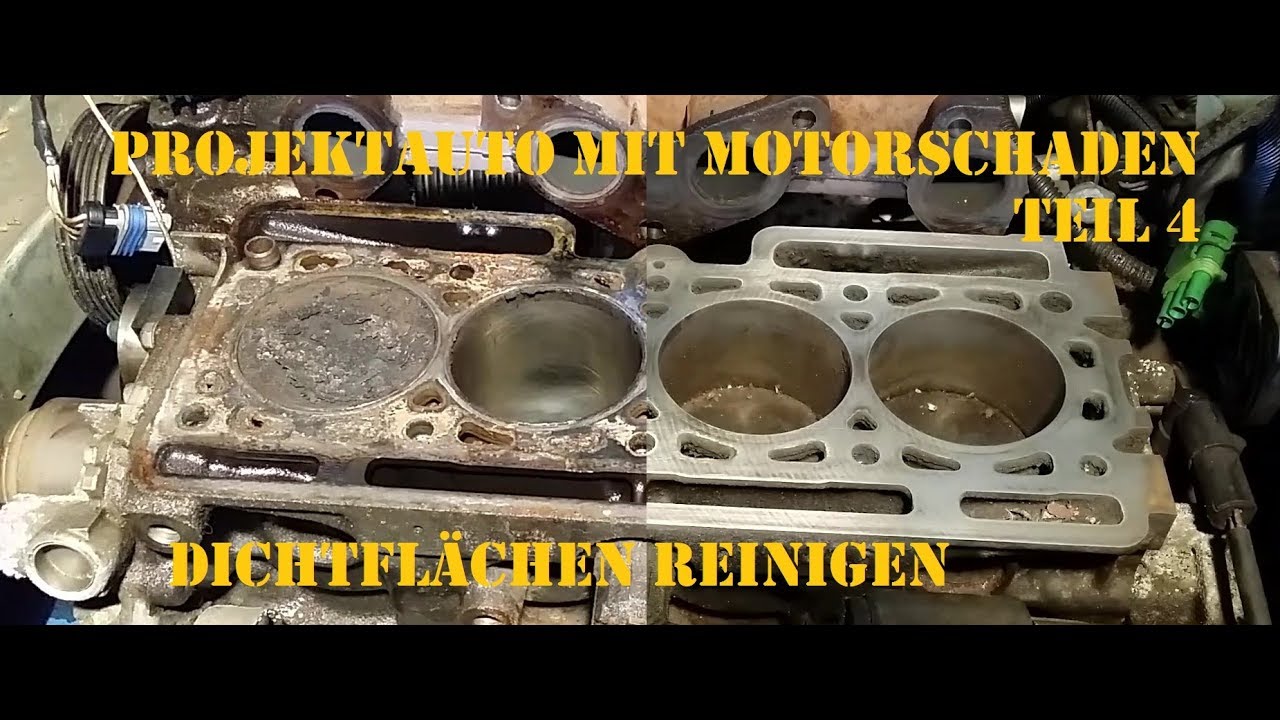 Motorschaden - Projekt Renault Clio 1,2 D7F Teil 4 Dichtflächen reinigen (Twingo / Kangoo)