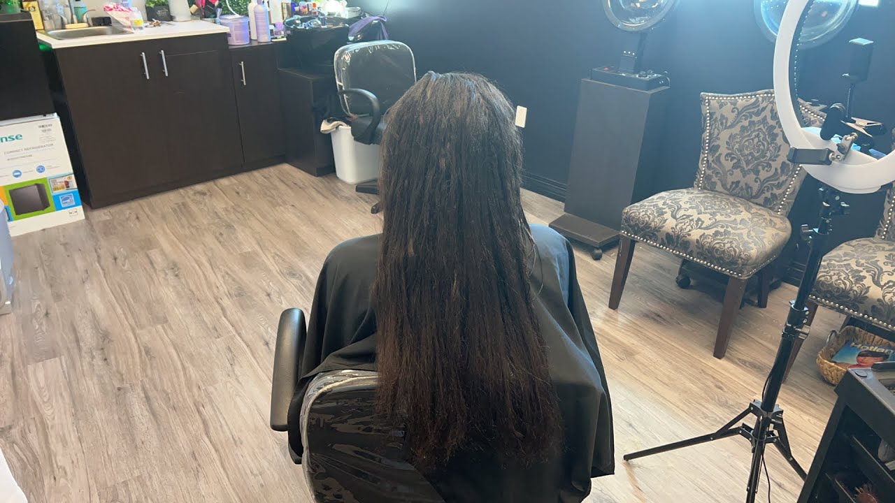 She has over 24 inches of long relaxed hair