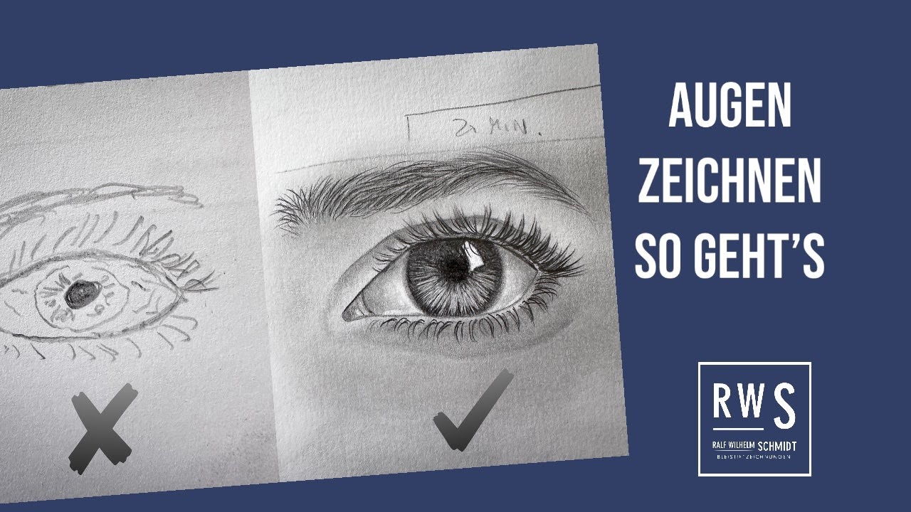 Augen realistisch zeichnen-Schritt für Schritt Tutorial
