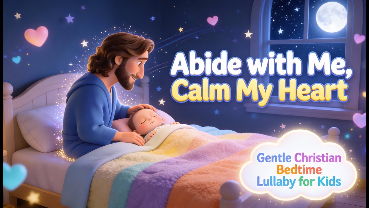 Abide with Me, Calm My Heart | Gentle Christian Bedtime Lullaby for Kids 