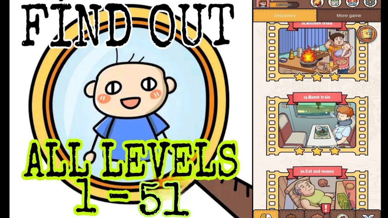 Find Out Level 1 to 51 Full Walkthrough All Levels 