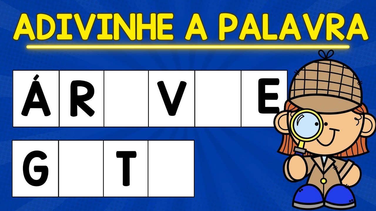 Quiz divertido infantil - Adivinhe a palavra | Jogos infantis | Quiz para crianças educativo