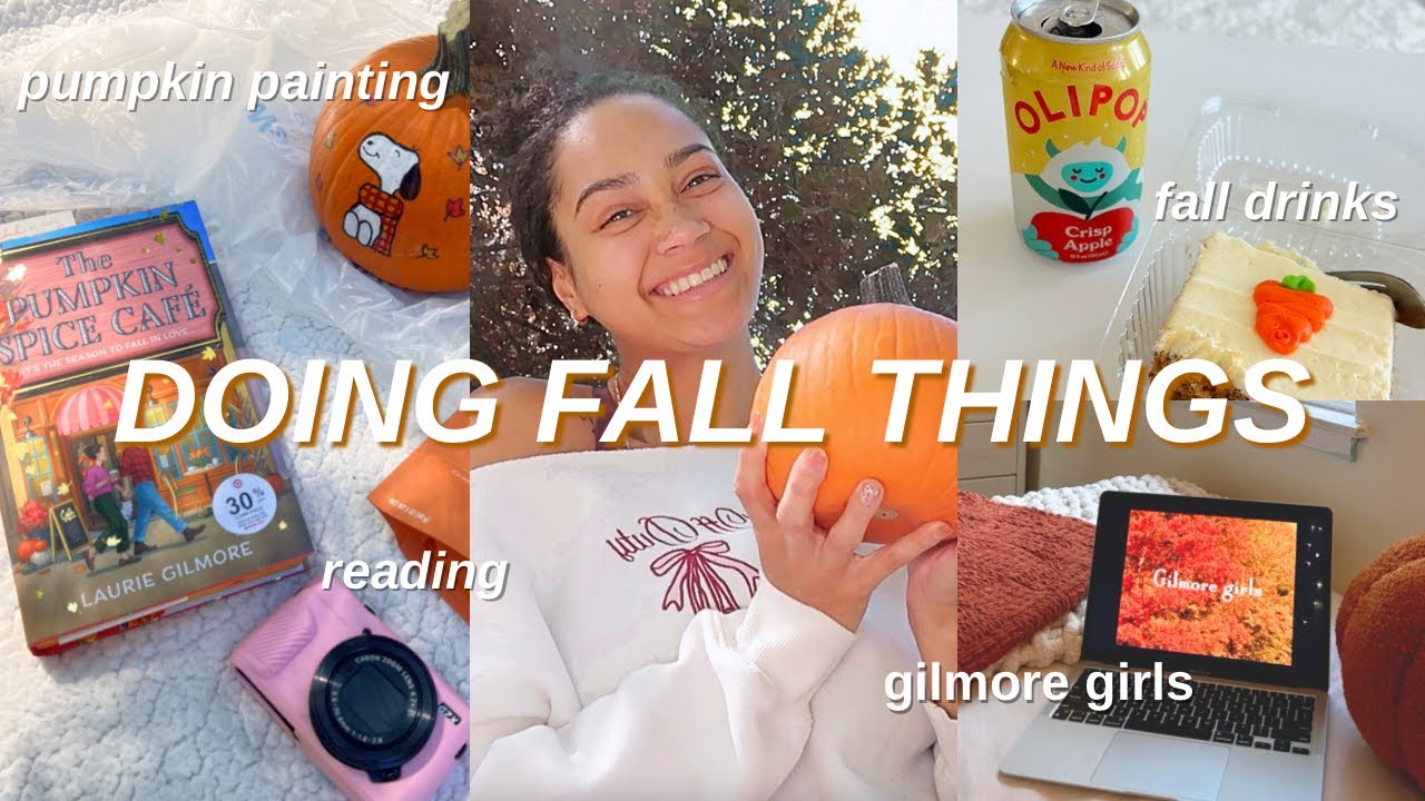 DOING FALL THINGS 🎃 pumpkin painting, fall reads, gilmore girls