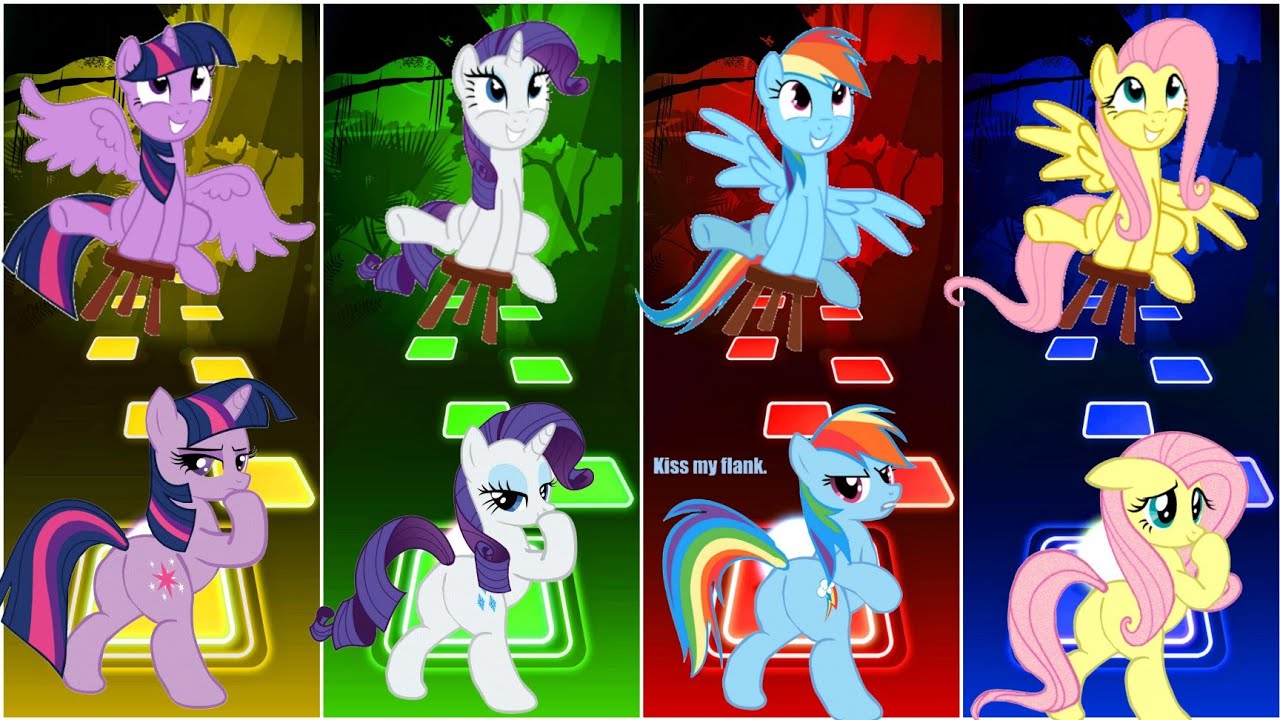 Chair Mlp🆚 Twilight sparkle 🆚 Rainbow Dash 🆚 Fluttershy 🆚 Rarity Song Tileshopedmrush Gameplay
