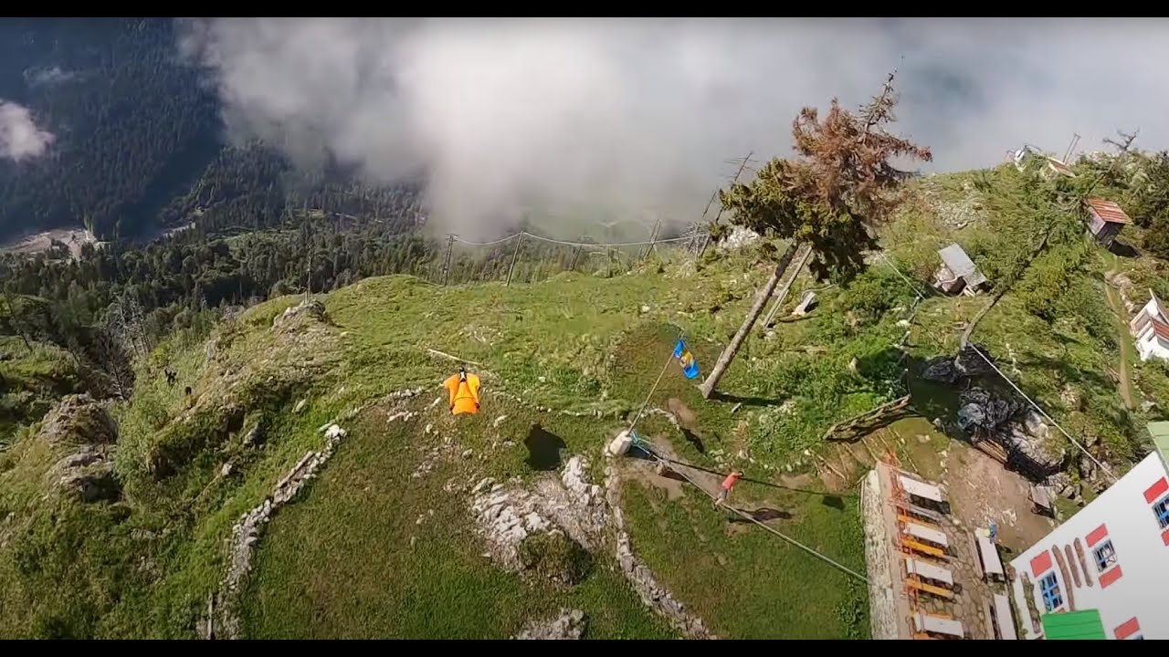 Marco Milanese Wingsuit Flyby Rifugio de Gasperi