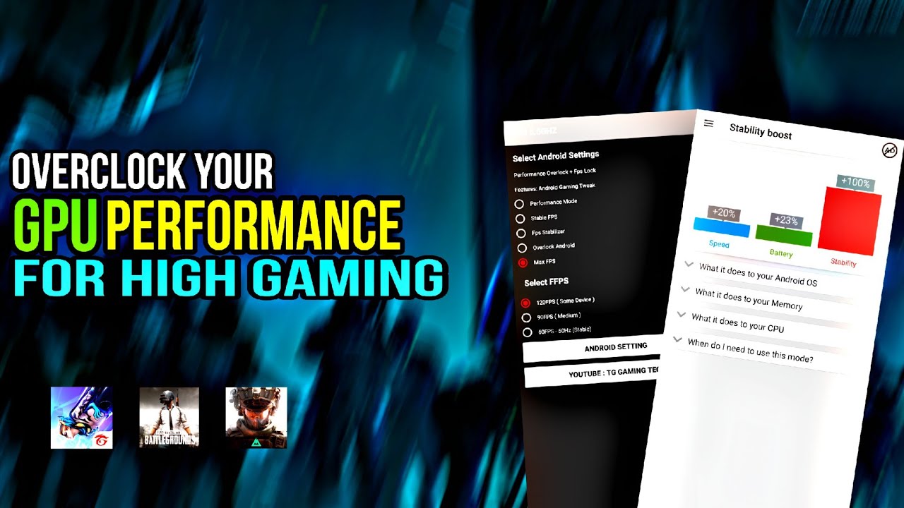 Get smoother gameplay by gpu Overclocking and optimization.
