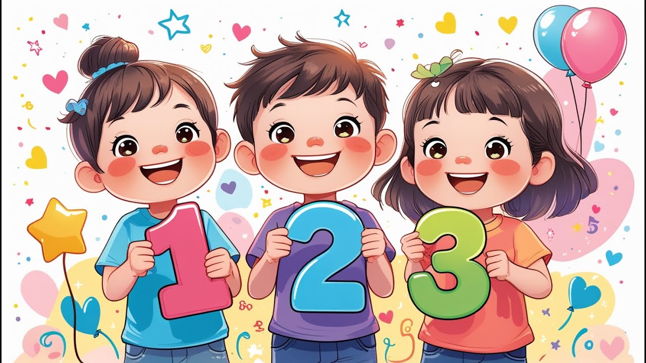 123 Dance and Jump! Fun Counting Song for Kids | Numbers 1-10 Math Flashcards