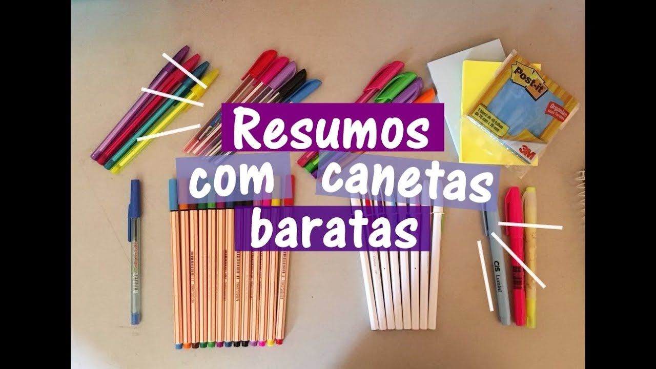 Como deixar o caderno bonito usando canetas baratas