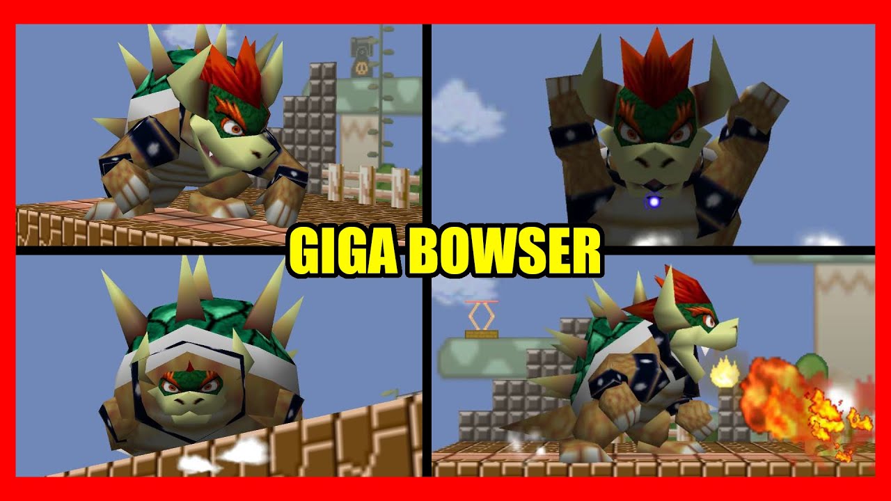 The Boss is now PLAYABLE | Giga Bowser Full Moveset (Taunts, Kirby Hat & More) | Smash Remix