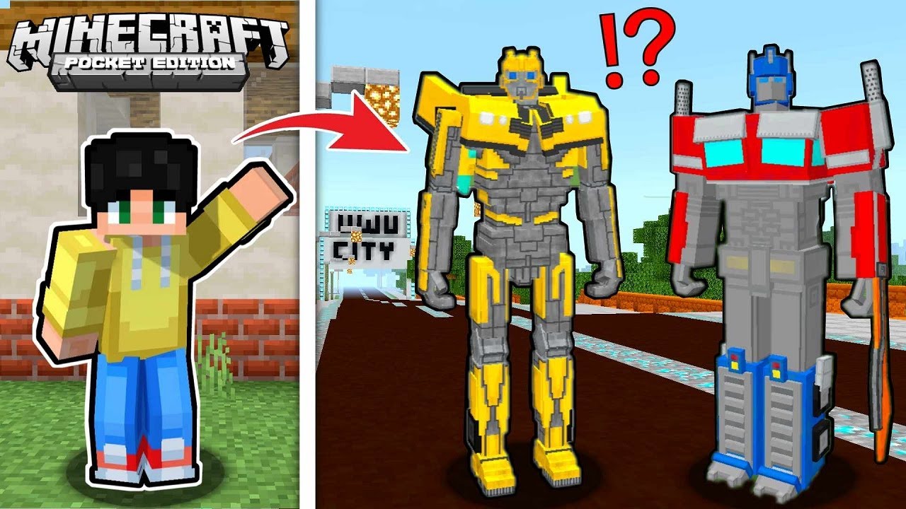 NAGING si BUMBLE BEE at OPTIMUS PRIME Ako sa Minecraft PE