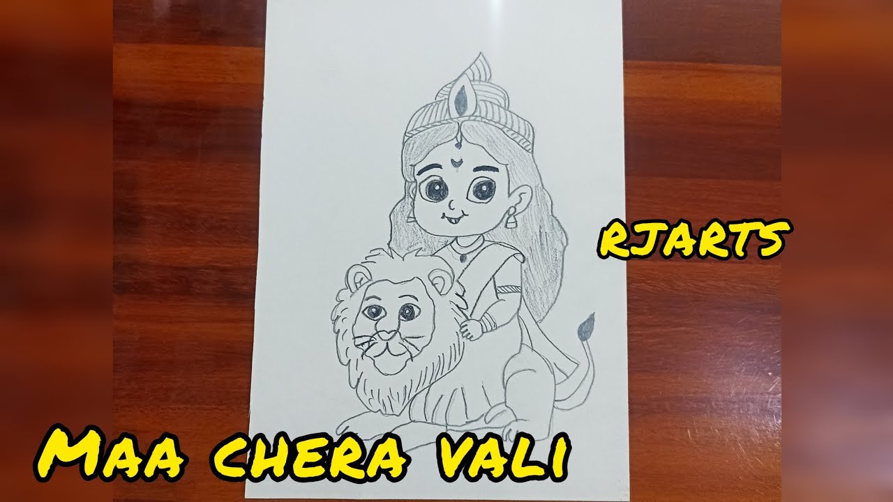Maa chera, vali drawing/easy drawing/outline/chitara/