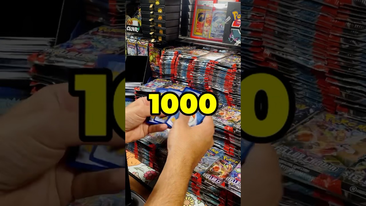 HIT RATES FROM OPENING 1000 STELLAR CROWN PACKS #shorts #pokemon #pokemontcg #pokemoncards