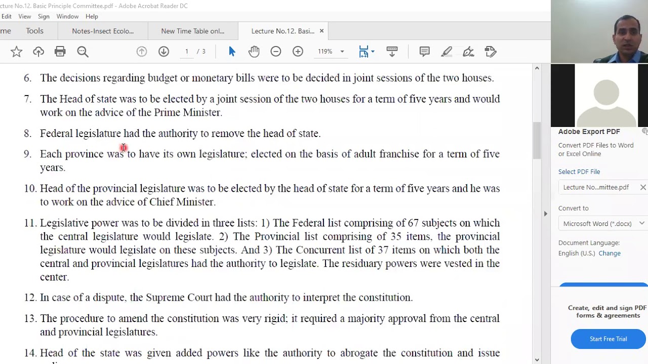 Basic Principle Committee Reports 1950 & 1952