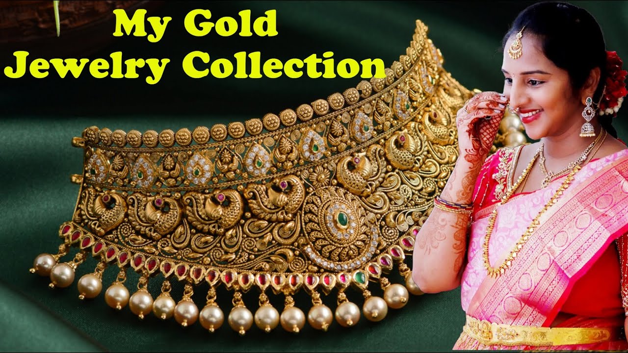 My Gold Jewelry Collection|ఒకే Haramలో రెండురకాలDesignsవచ్చేలా తీస్కున్నాను|Teluguvlogs from Germany