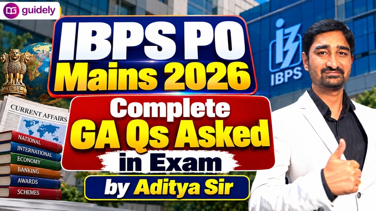 IBPS PO Mains 2026 | Complete GA Memory Based Qs Asked in Exam | Aditya Sir