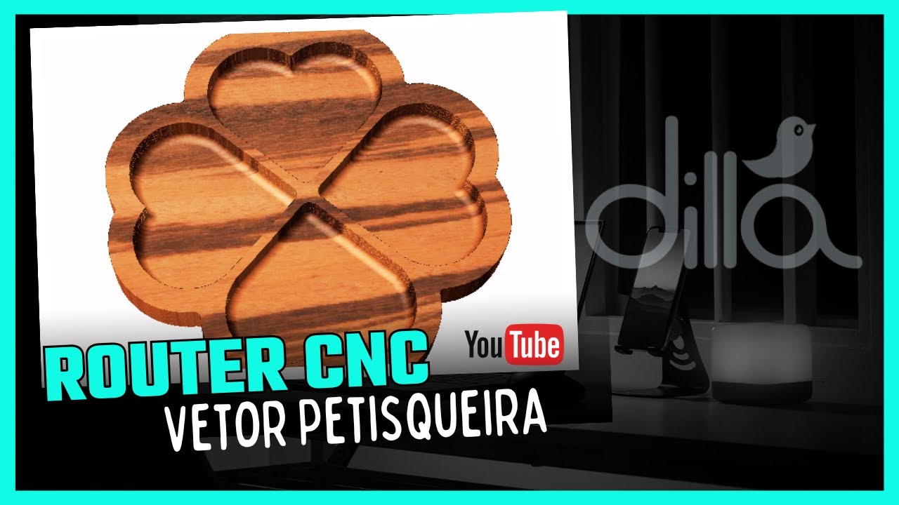 Como Projetar no Aspire: Vetor de Petisqueira CNC Passo a Passo