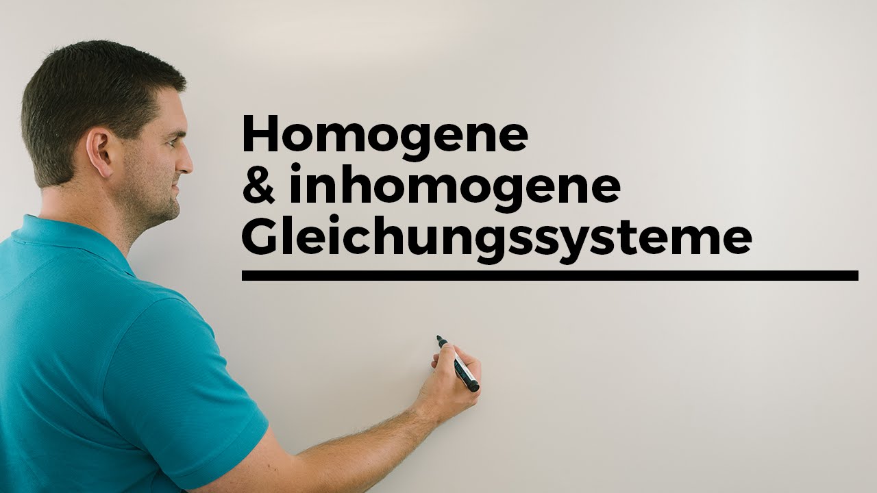 Unterschied homogene und inhomogene Gleichungssysteme, Mathe by Daniel Jung