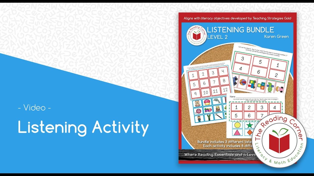 Listening Activity for PreSchoolers - Activities for 3 to 4 year olds - Reading Corner Online