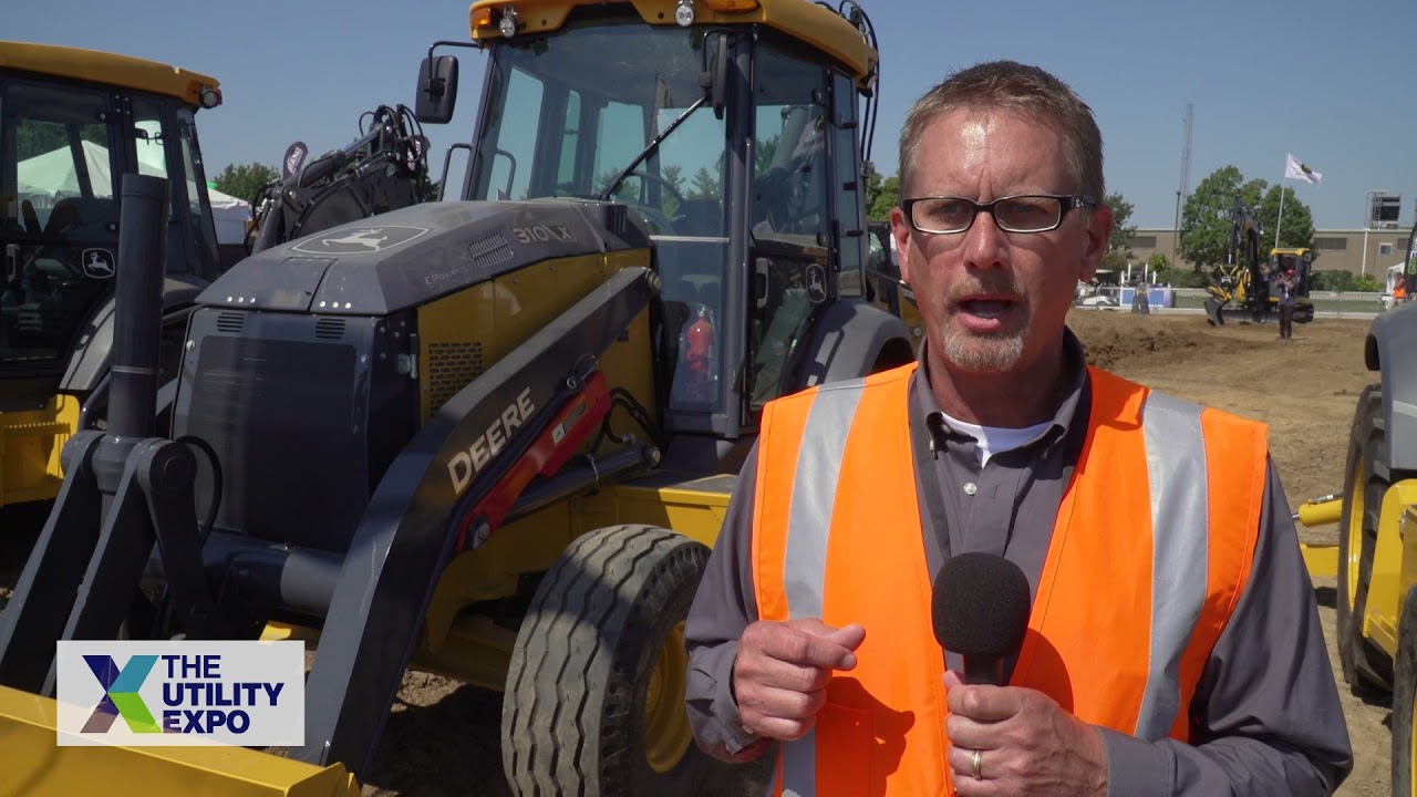 Get a Peek of John Deere's 310 X-Tier Electric Backhoe on Display at The Utility Expo 2021
