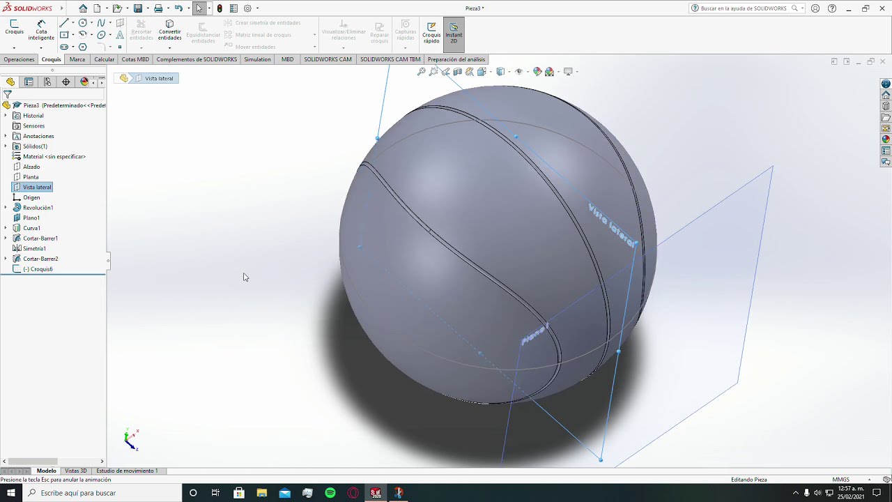 Balón Basquetbol - SolidWorks