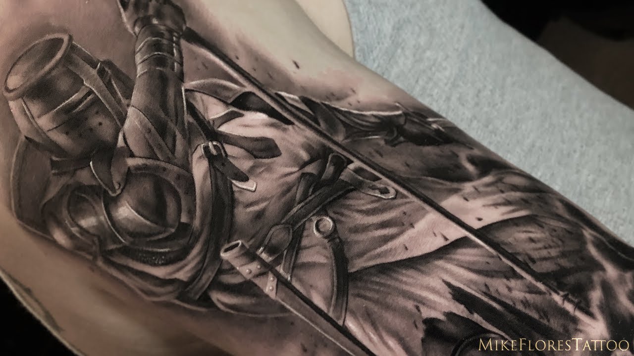 [SHORT VERSION] Crusader Tattoo Time Lapse (2021)