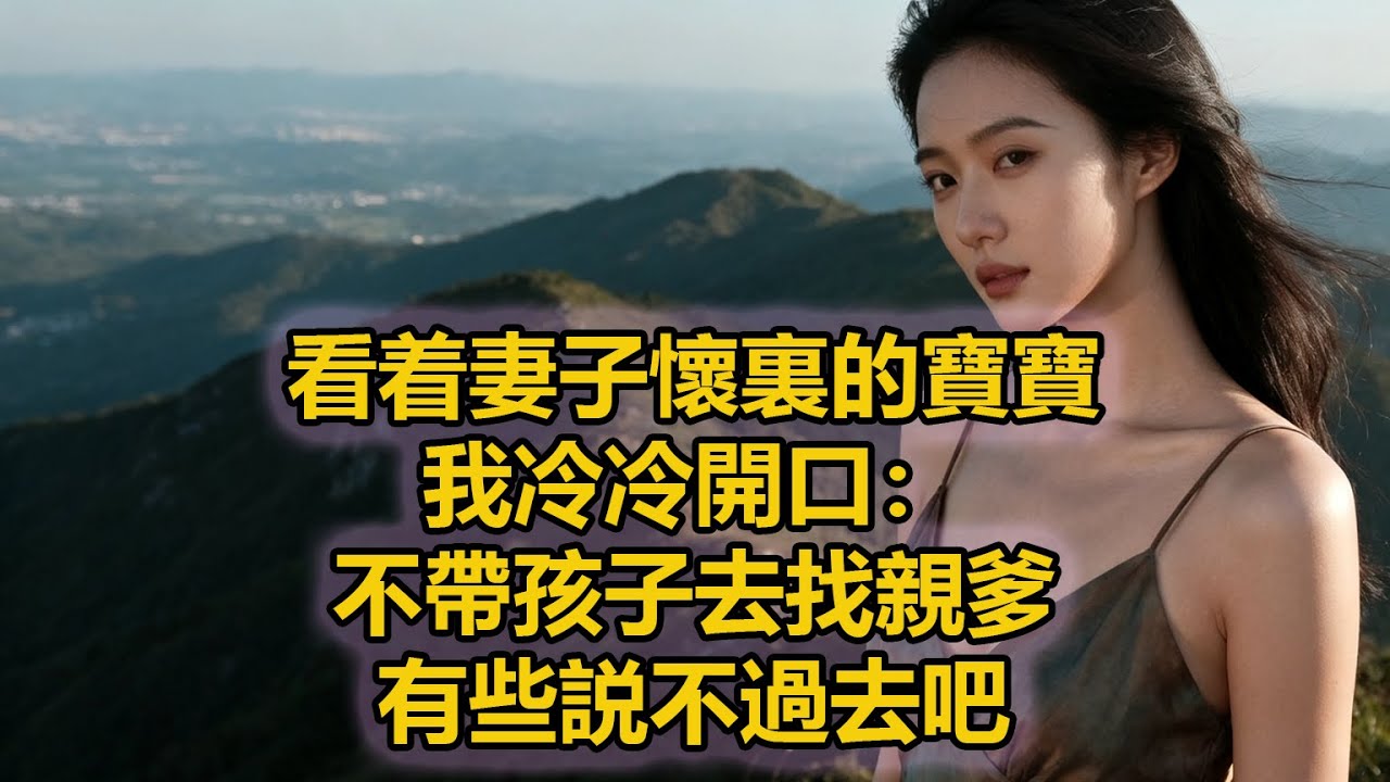看着妻子懷裏的寶寶，我冷冷開口：不帶孩子去找親爹，有些説不過去吧