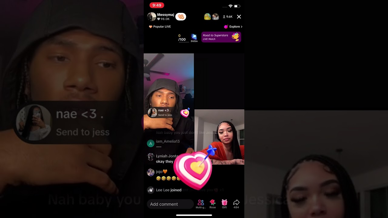 TikTok live : Jessikatheprankstar vs sierra runik bm ft,Maj