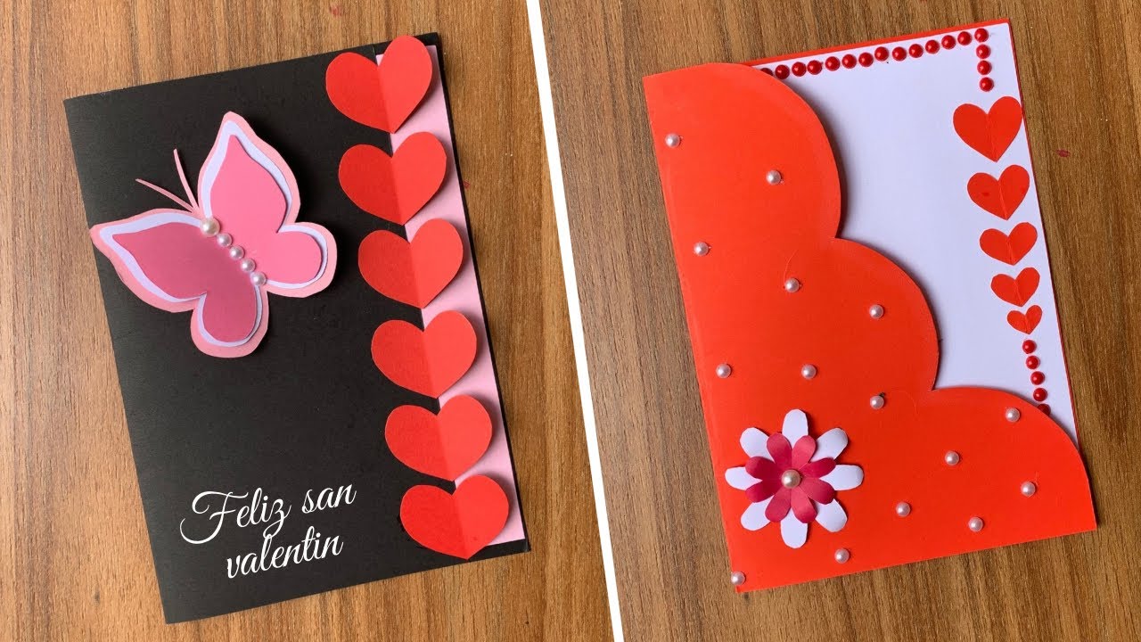 ❤️ 2 Tarjetas de San Valentín Hechas a Mano ✨ Fáciles y Rápidas #diy
