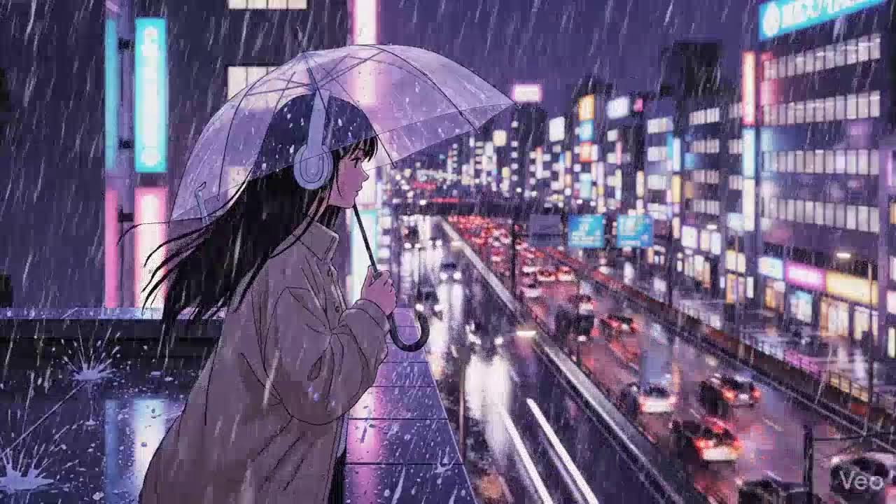 Midnight Rain 🌧️ Neon Japan Lofi for Deep Focus