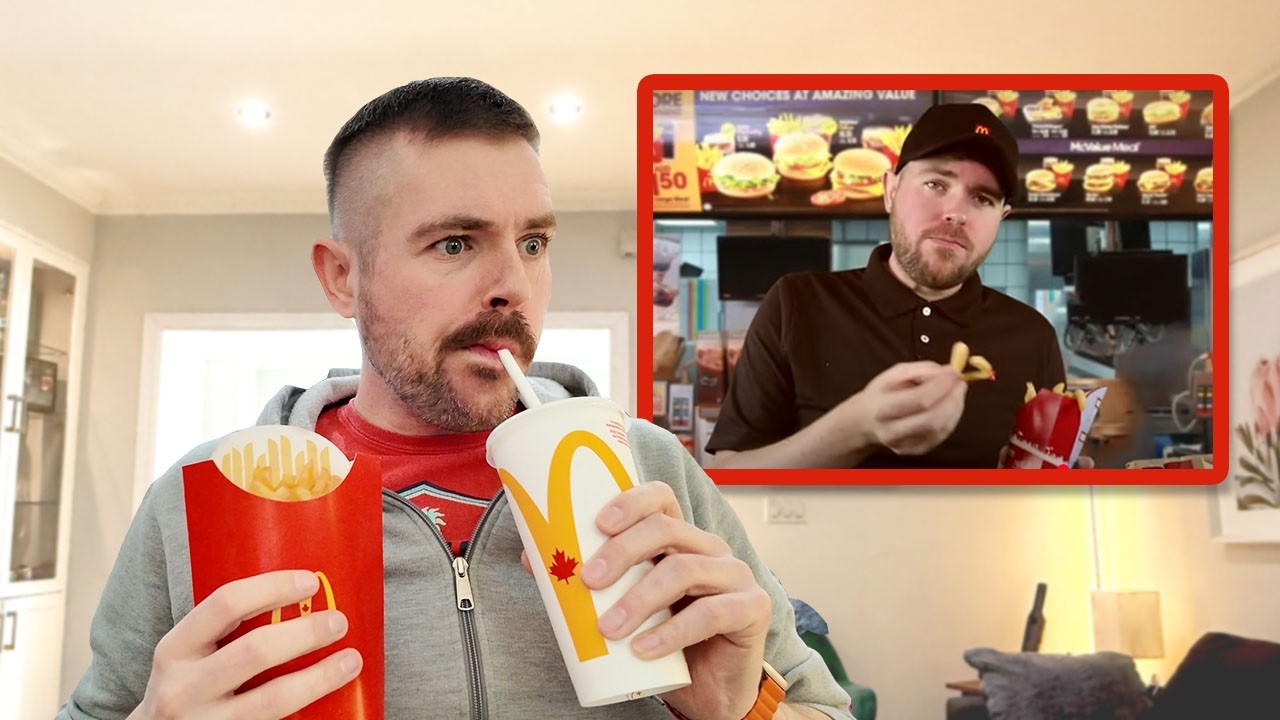 ASMR Eating McDonald's and Reacting To My McDonald's Roleplay Video from 2017