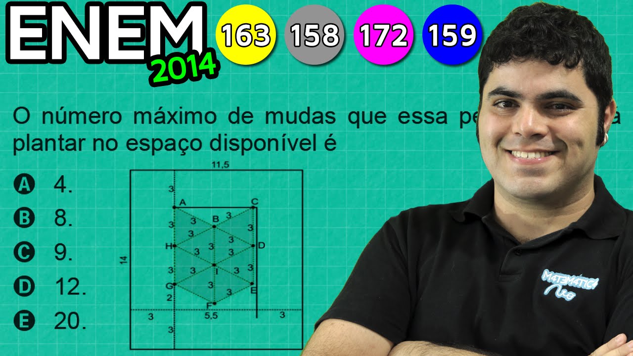 ENEM 2014 Matemática #24 - Geometria do Pomar de Maçãs (questão polêmica)