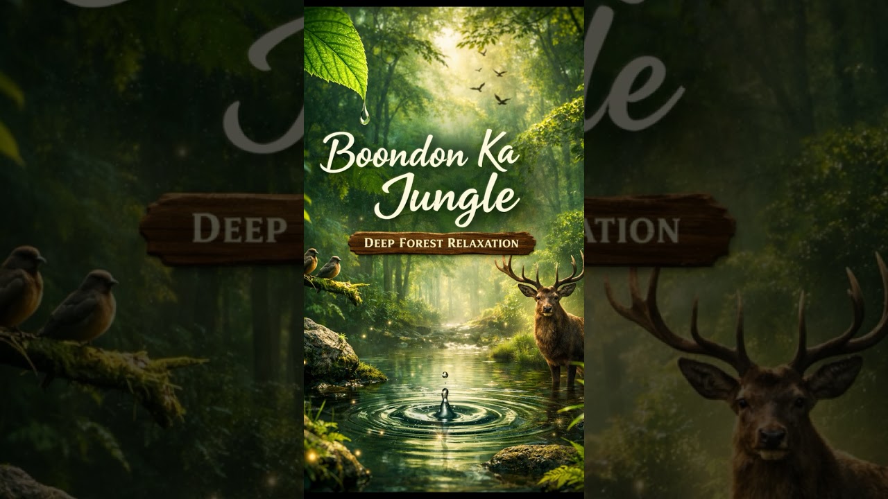 Boondon Ka Jungle 🌧️ | 20 Minute Deep Forest Relaxation Music | Water Drop & Nature Sounds