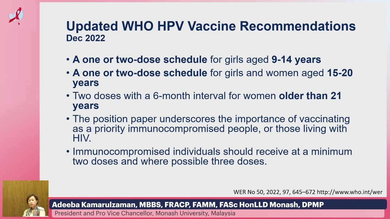 HPV,HIV,and Cervical cancer prevention,Adeeba Kamarulzaman,MBBS, FRACP,FAMM, FASc HonLLD Monash,DPMP