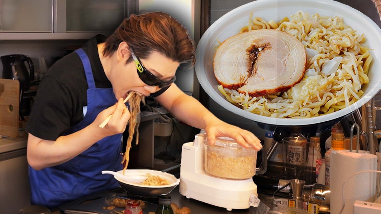 【夏バテ対策】豚ラーメンを飲み物したら栄養満点ドリンクになるやろ！！【オリジナルスタミナドリンク対決】