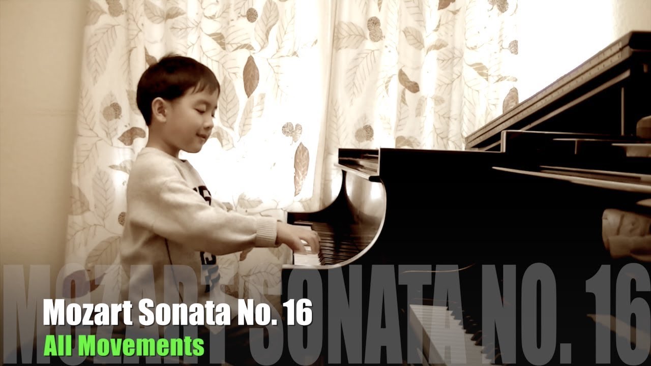 Mozart Sonata K545, All Mvts (Evan Le 6.5 years old)