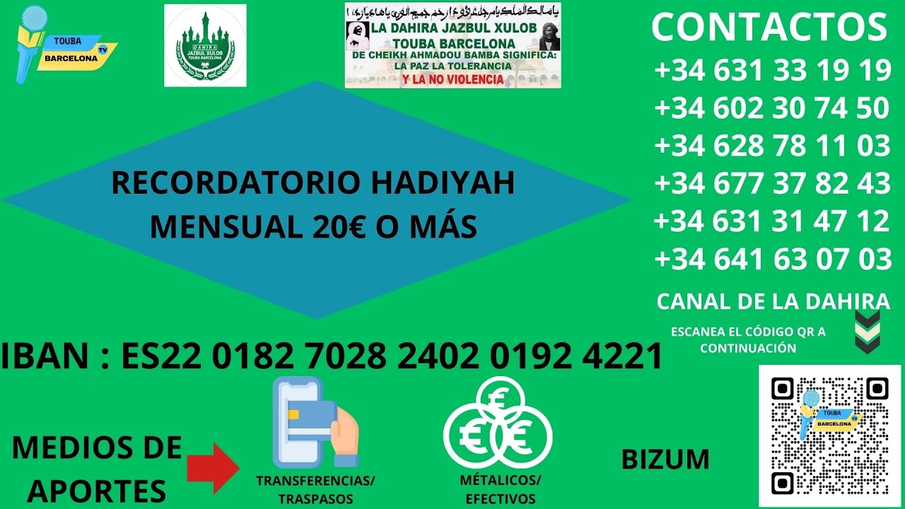 DAHIRA JAZBUL XULOB TOUBA BARCELONA DOMINGO 21 DE DICIEMBRE 2025