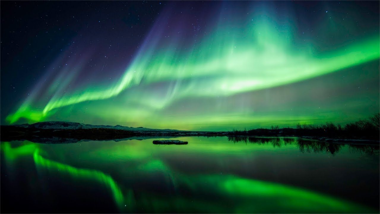 Amazing Northern Lights, Beautiful Relaxing Music, Meditation Music, Stress Relief