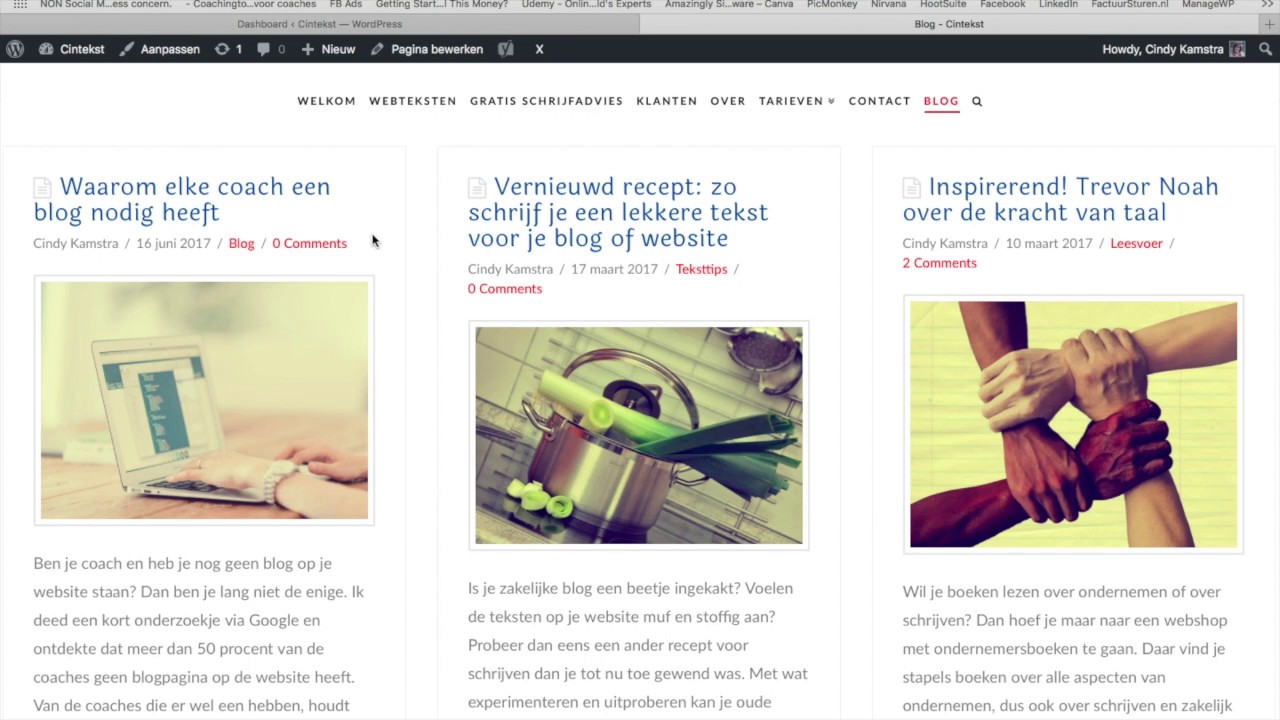 Blogpagina maken in WordPress