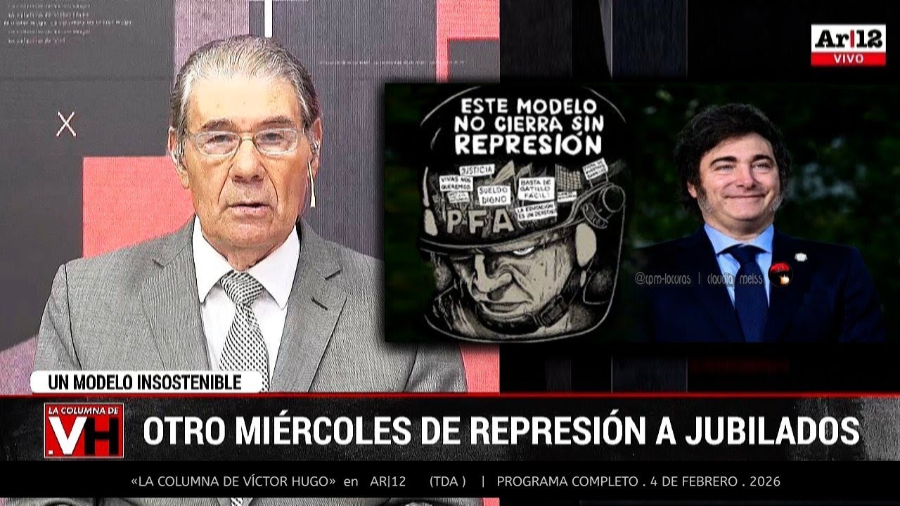 «LA COLUMNA DE VÍCTOR HUGO» en AR|12 (TDA) | Programa completo 4 de febrero 2026