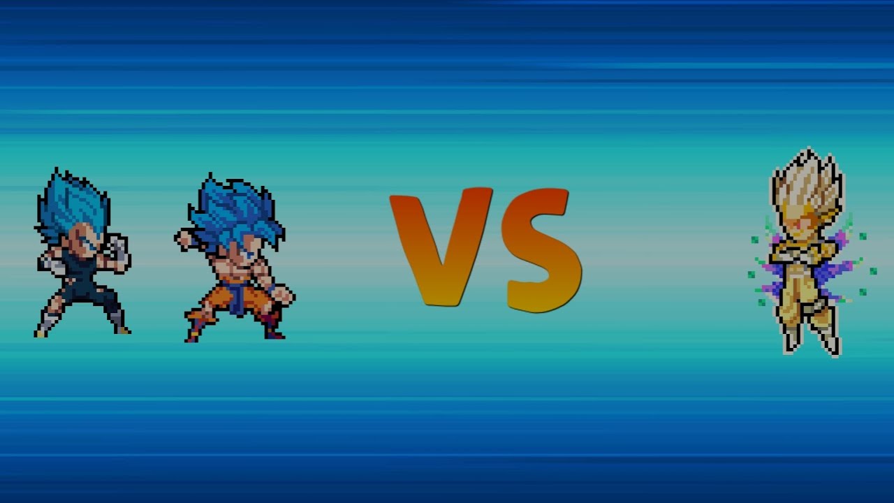 Goku Vegeta fusion Gogeta SSJB VS Hearts || power Warrior 