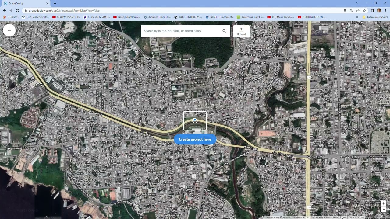 Configuração do DroneDeploy e primeiro plano de Voo